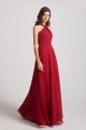 A-Line Chiffon Cross Halter Neckline Bridesmaid Dresses