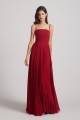 Spaghetti Straps A-Line Chiffon Pleated Bridesmaid Dresses