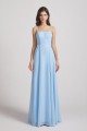 Spaghetti Straps Chiffon Split-side Long Bridesmaid Dresses