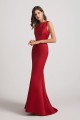 One Shoulder Satin Sheath Open Back Bridesmaid Dresses