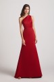 One Shoulder Satin Sheath Open Back Bridesmaid Dresses