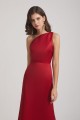 One Shoulder Satin Sheath Open Back Bridesmaid Dresses