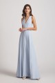 V-Neck Keyhole A-Line Bridesmaid Dresses with Front Slit