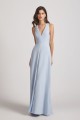 V-Neck Keyhole A-Line Bridesmaid Dresses with Front Slit