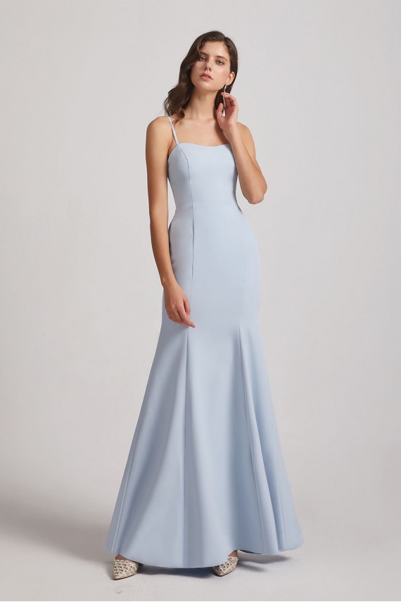 Trumpet Spaghetti Straps Sweetheart Bridesmaid Dresses