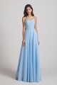 V-Neck Spaghetti Straps A-Line Chiffon Bridesmaid Dresses