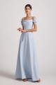 Maxi Length Cold Shoulder A-Line Bridesmaid Dresses