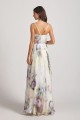 V-Neck Spaghetti Straps Floral Bridesmaid Dresses