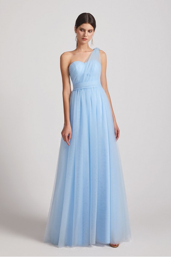 Strapless Sweetheart Long Tulle Bridesmaid Dresses
