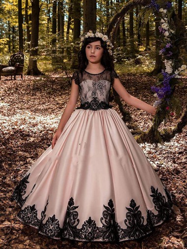 Ivory Ball Gown Sweetheart Neck Sleeveless Flower Girl Dress