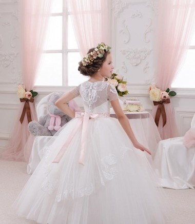 Ivory Ball Gown Sweetheart Sleeveless Long Flower Girl Dress